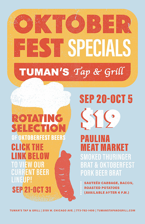 Tuman's Chicago - Oktoberfest Specials